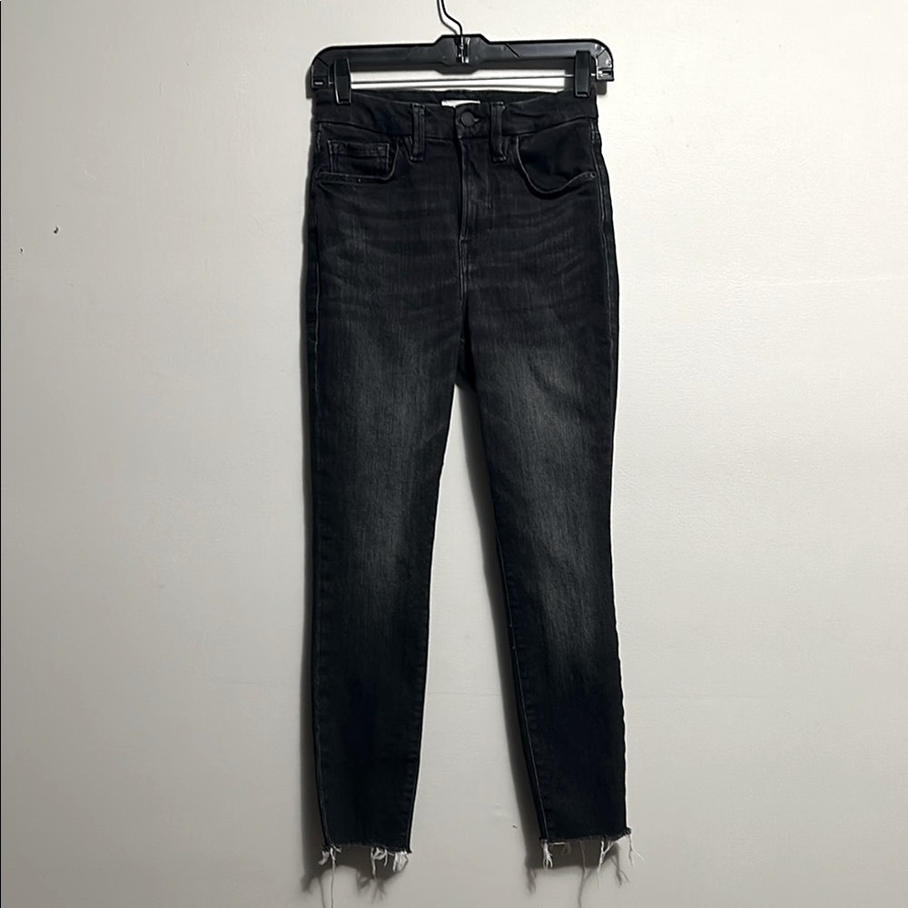 Good American Black Skinny Jeans High-Rise Size 26